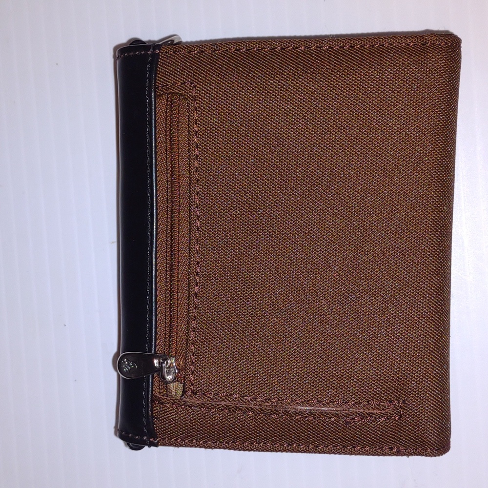 โฎ๏ธVINTAGEโฎ๏ธ JOY MANGANO Mini Wallet Crossbody in Two Tone Brown - Picture 4 of 7